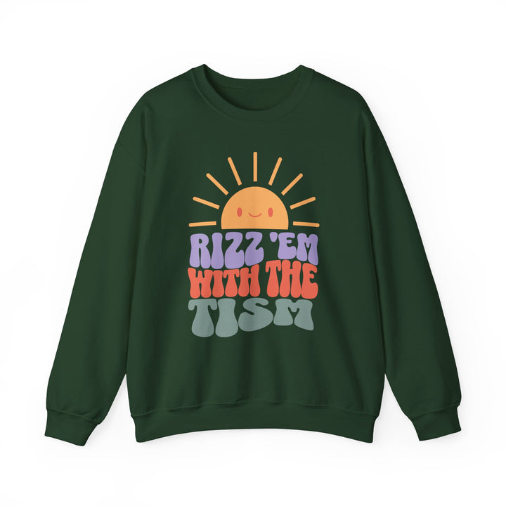 Adult Sunny Rizz 'Em With The Tism Sweatshirt