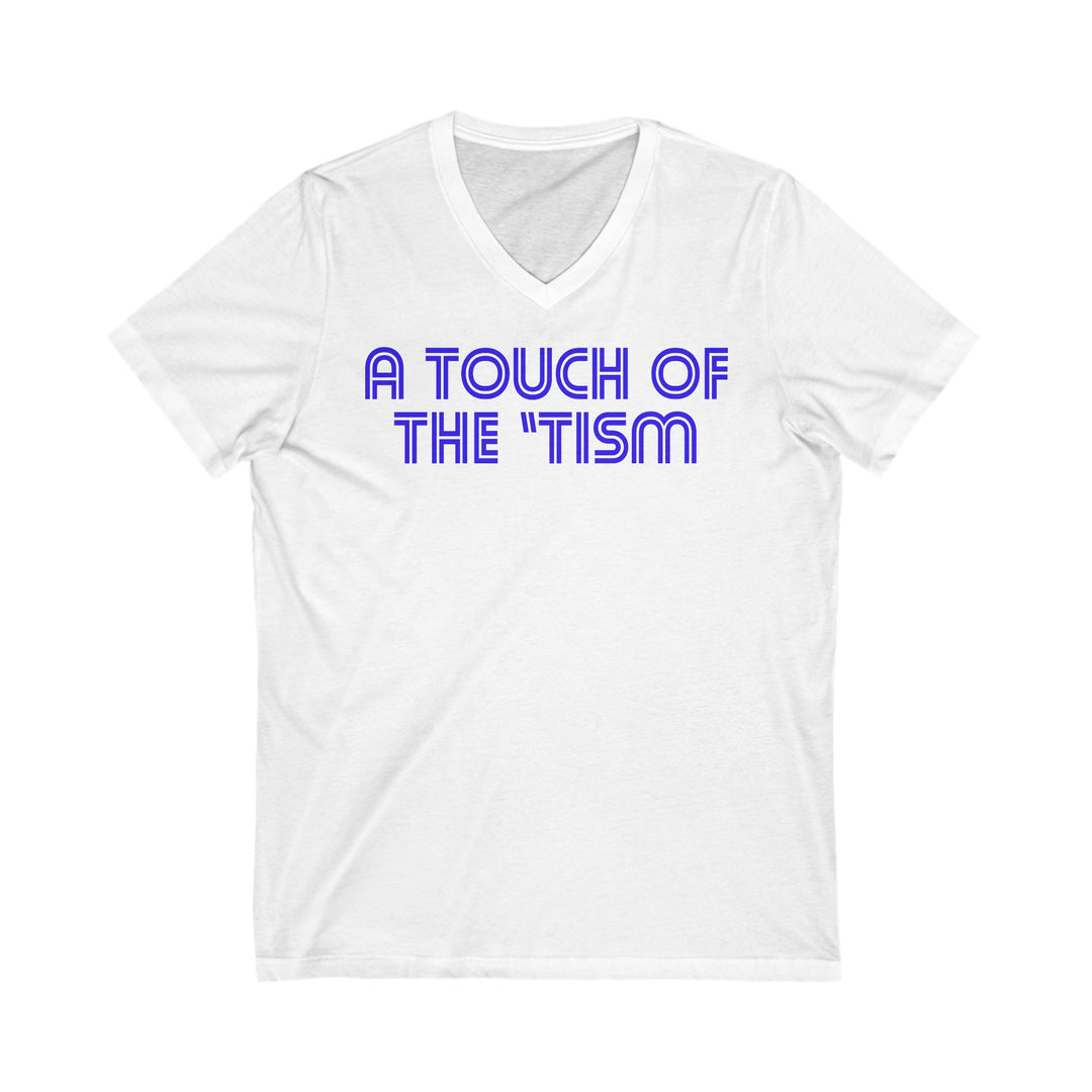 Adult Touch of the Tism Line Letters V-Neck Tee