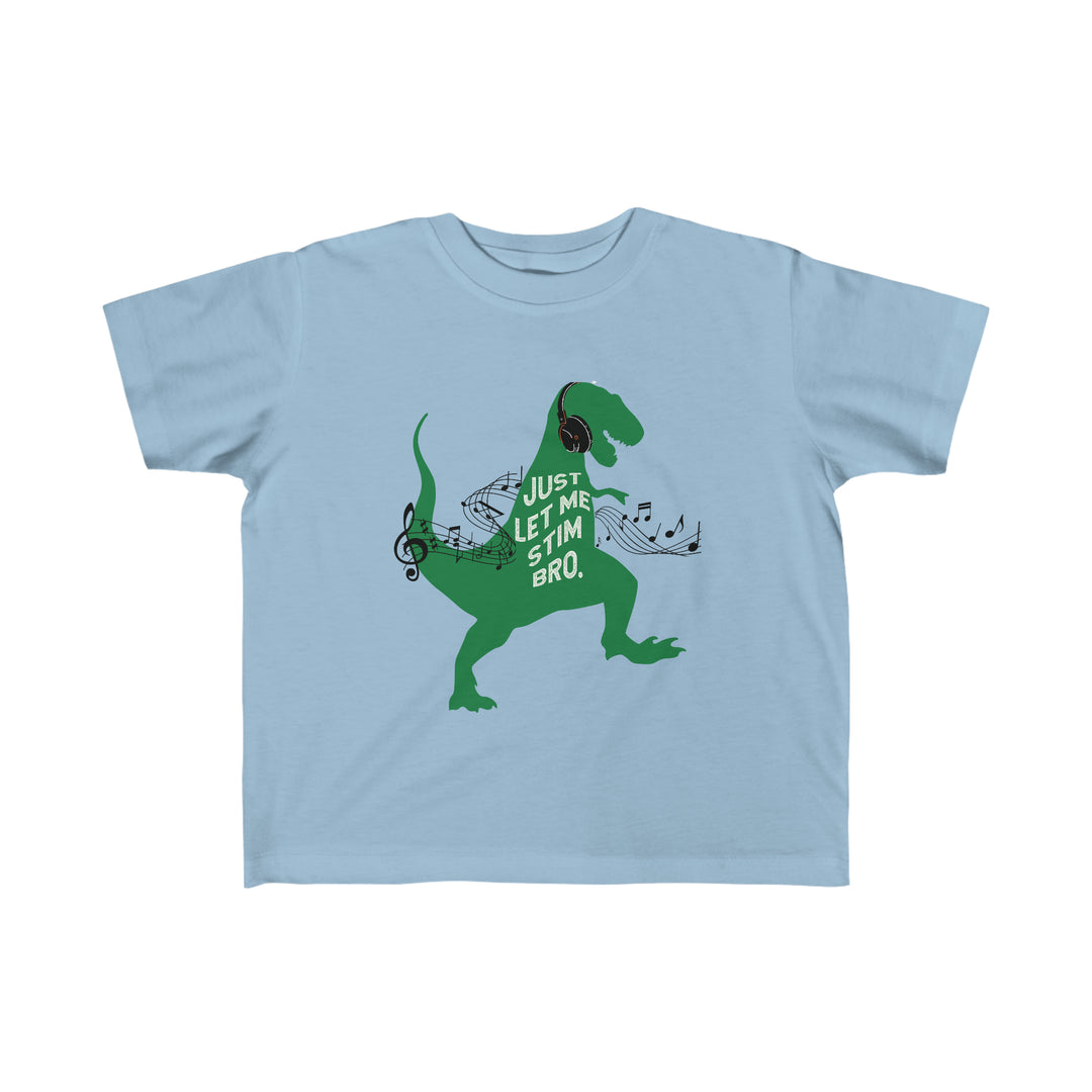 Toddler's T-Rex Just Let Me Stim Bro Black Music Notes Tee