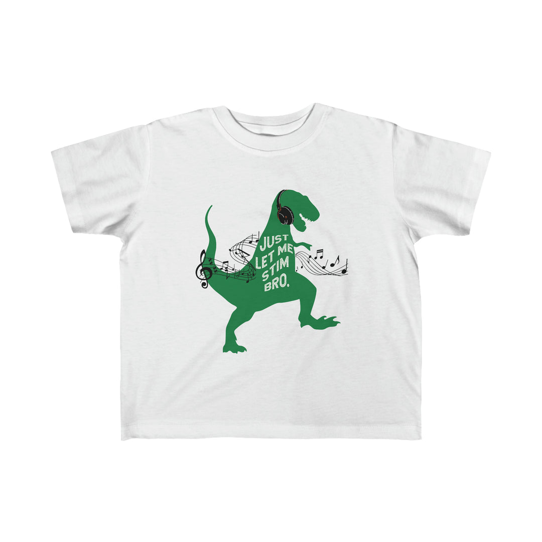 Toddler's T-Rex Just Let Me Stim Bro Black Music Notes Tee