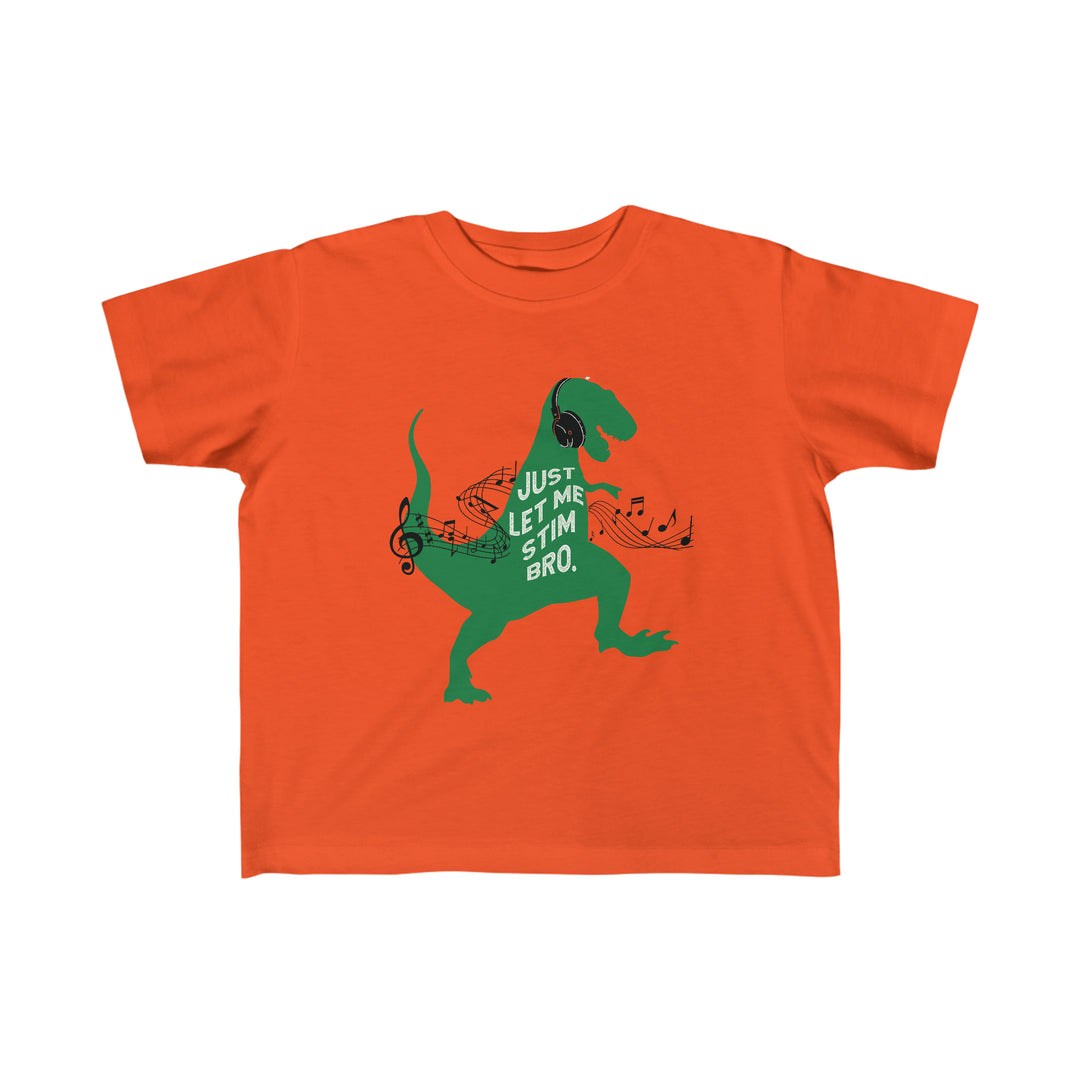 Toddler's T-Rex Just Let Me Stim Bro Black Music Notes Tee