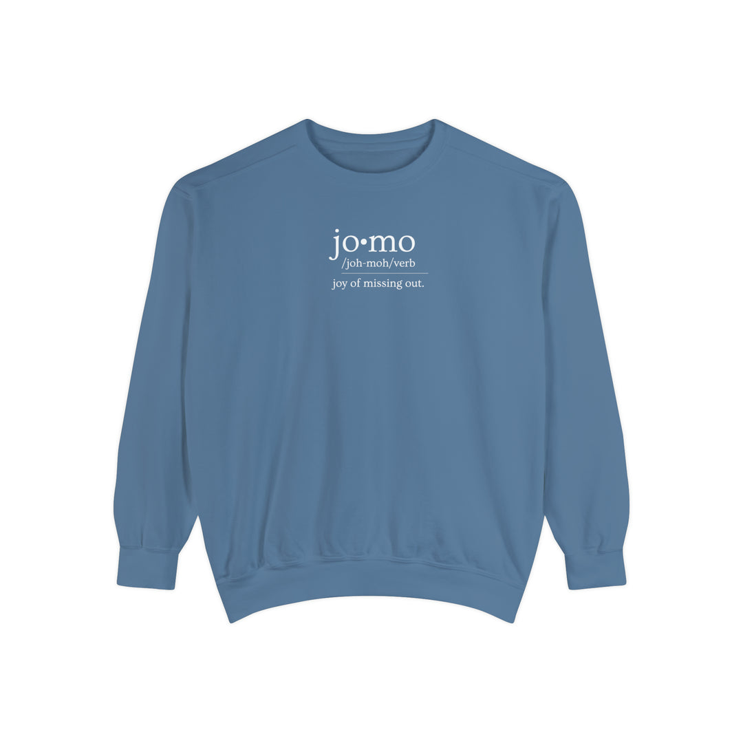 Comfort Colors JOMO Sweatshirt White Text