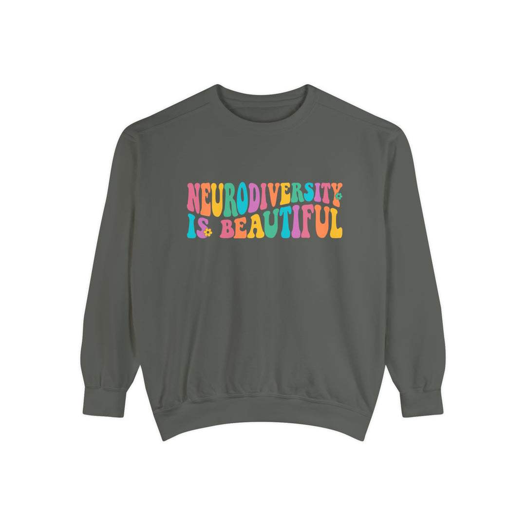 Comfort Colors Neurodiversity is Beautiful Groovy Sweatshirt