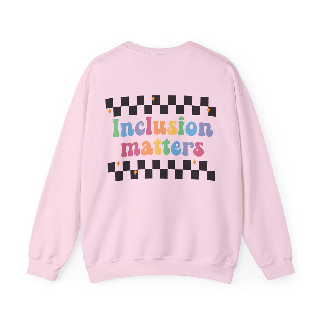 Adult Inclusion Matter Checkerboard Front and Back Sweatshirt