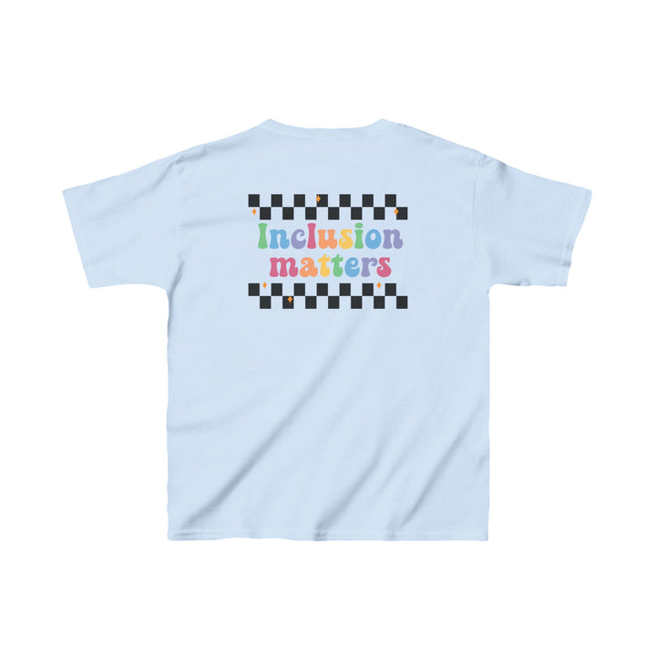 Kids Inclusion Matter Checkerboard Front and Back Tee