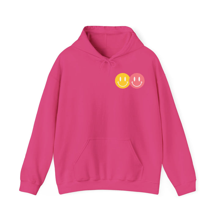 Adult Peace Love Equality Hope Inclusioin Smileys Front and Back Hoodie