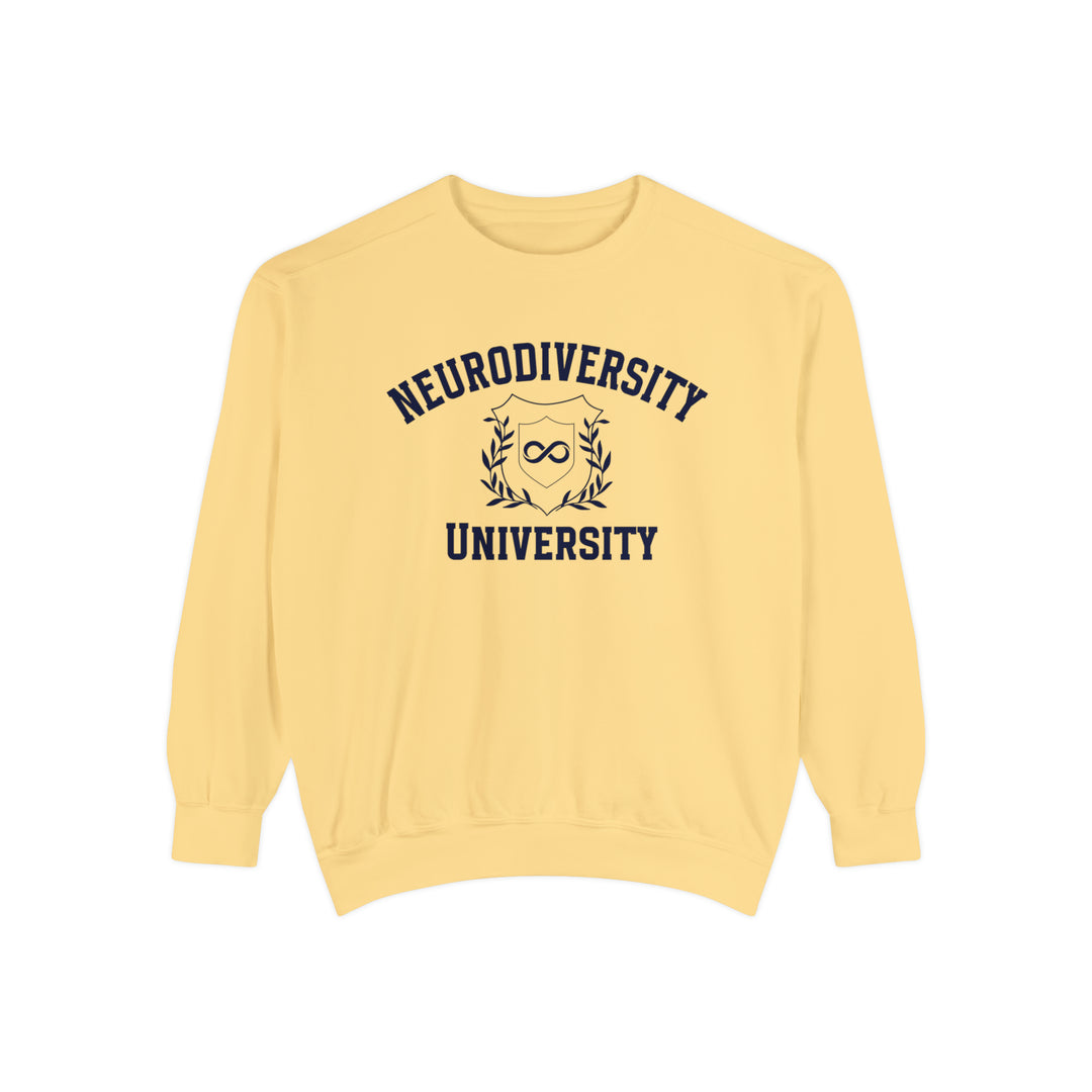 Adult Comfort Colors Neurodiversity University Infinity Symbol Sweatshirt