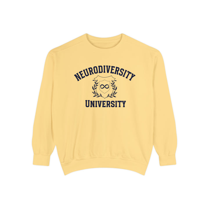 Adult Comfort Colors Neurodiversity University Infinity Symbol Sweatshirt