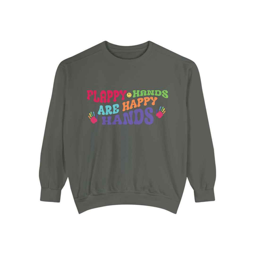 Comfort Colors Flappy Hands are Happy Hands Sweatshirt