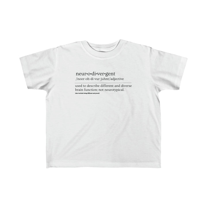 Toddler's Neurodivergent Definition Black Text Tee