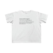 Toddler's Neurodivergent Definition Black Text Tee