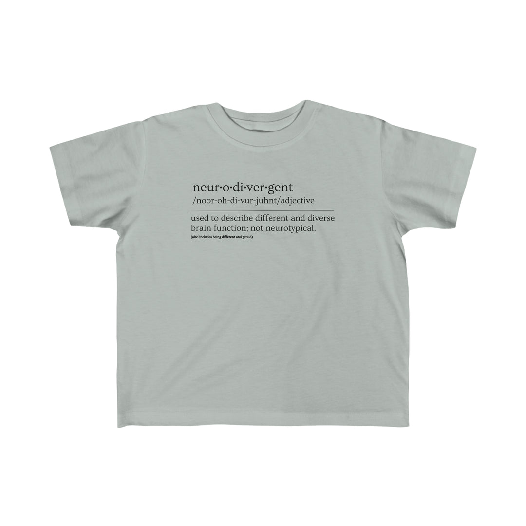 Toddler's Neurodivergent Definition Black Text Tee