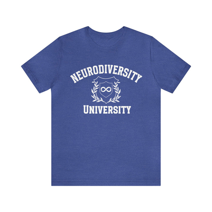 Adult Neurodiversity University Infinity Symbol White Text Tee