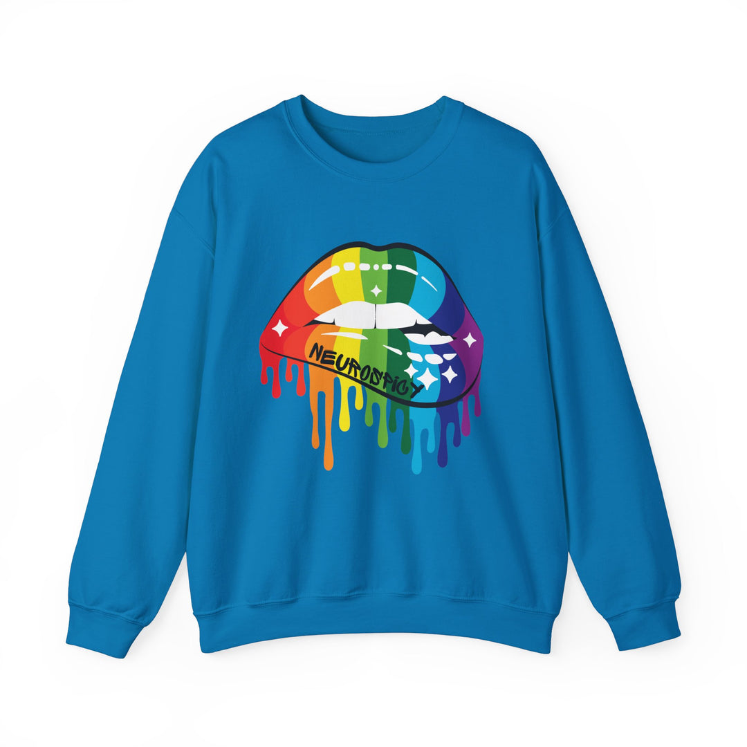 Neurospicy Rainbow Lips Sweatshirt