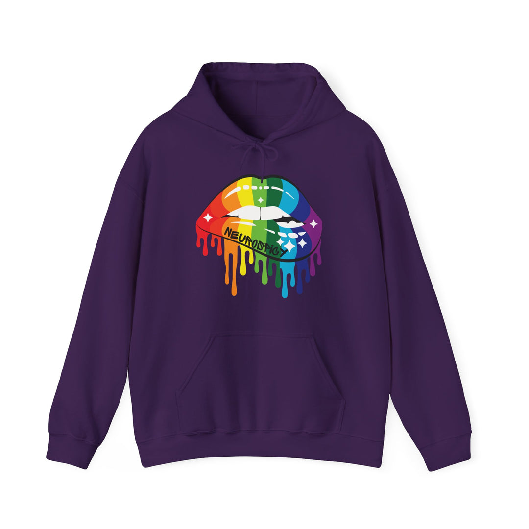 Neurospicy Rainbow Lips Hoodie