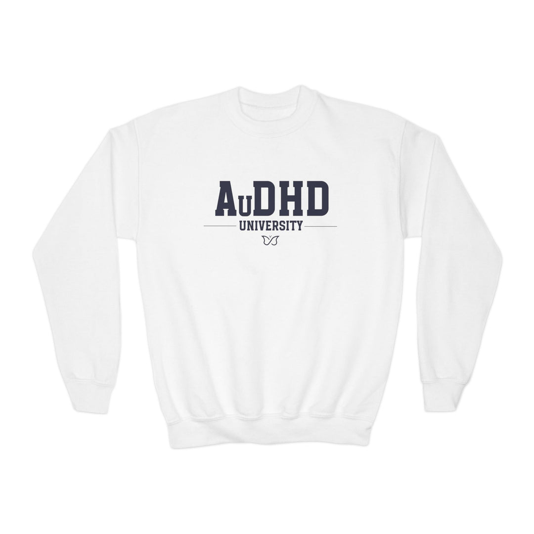 Kids AuDHD University Butterfly Symbol Sweatshirt