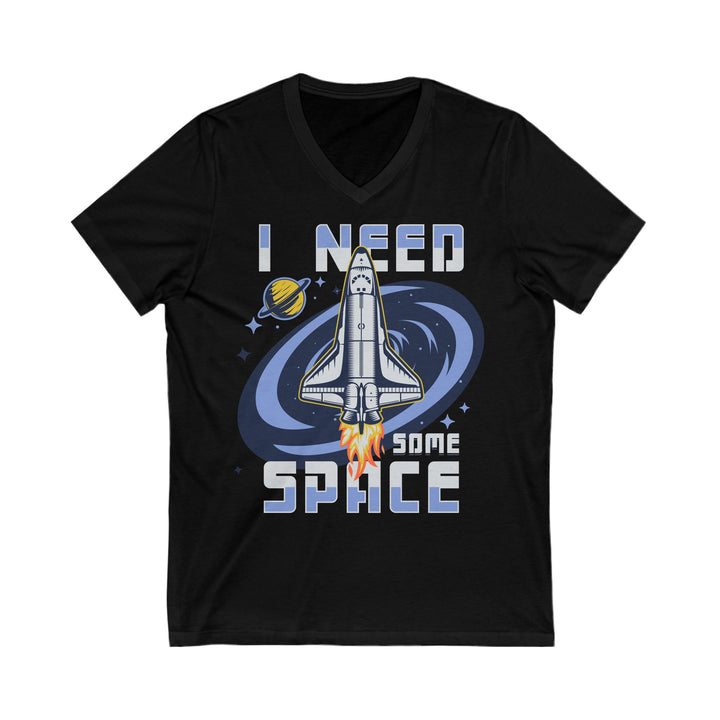 Adult I Need Some Space Rocket V-Neck Tee