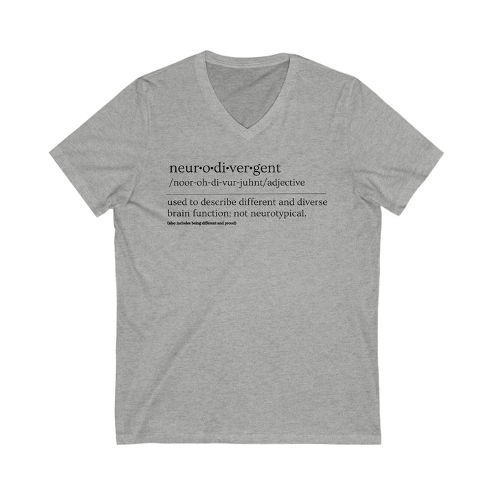 Neurodivergent Definition Black Text V-Neck