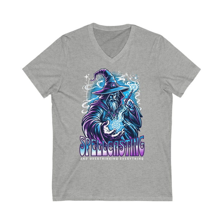 Adult Spellcasting and Overthinking Everything V-Neck Tee