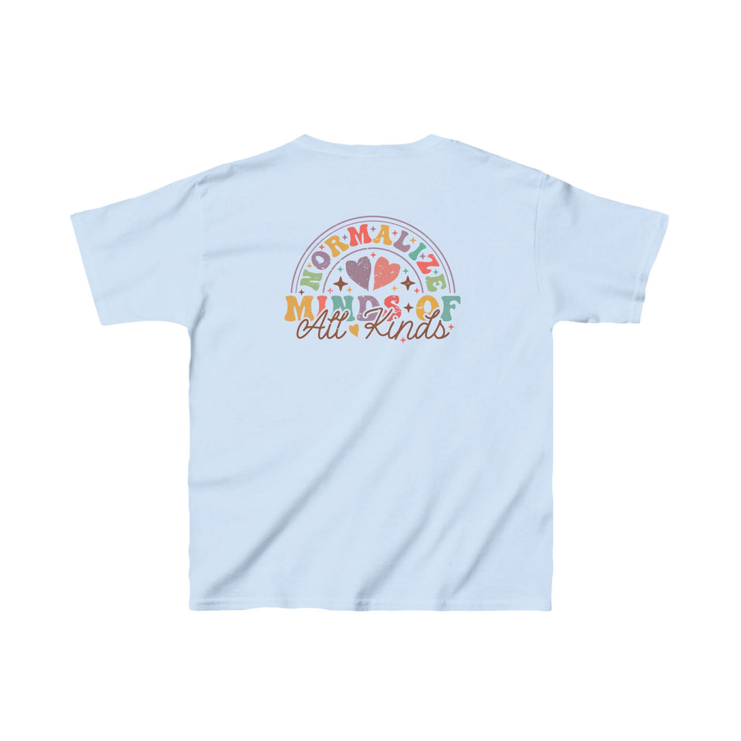 Kids Normalize  Minds of all Kinds Rainbow Front and Back Tee