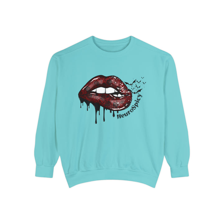 Comfort Colors Lips and Bats Neurospicy Sweatshirt