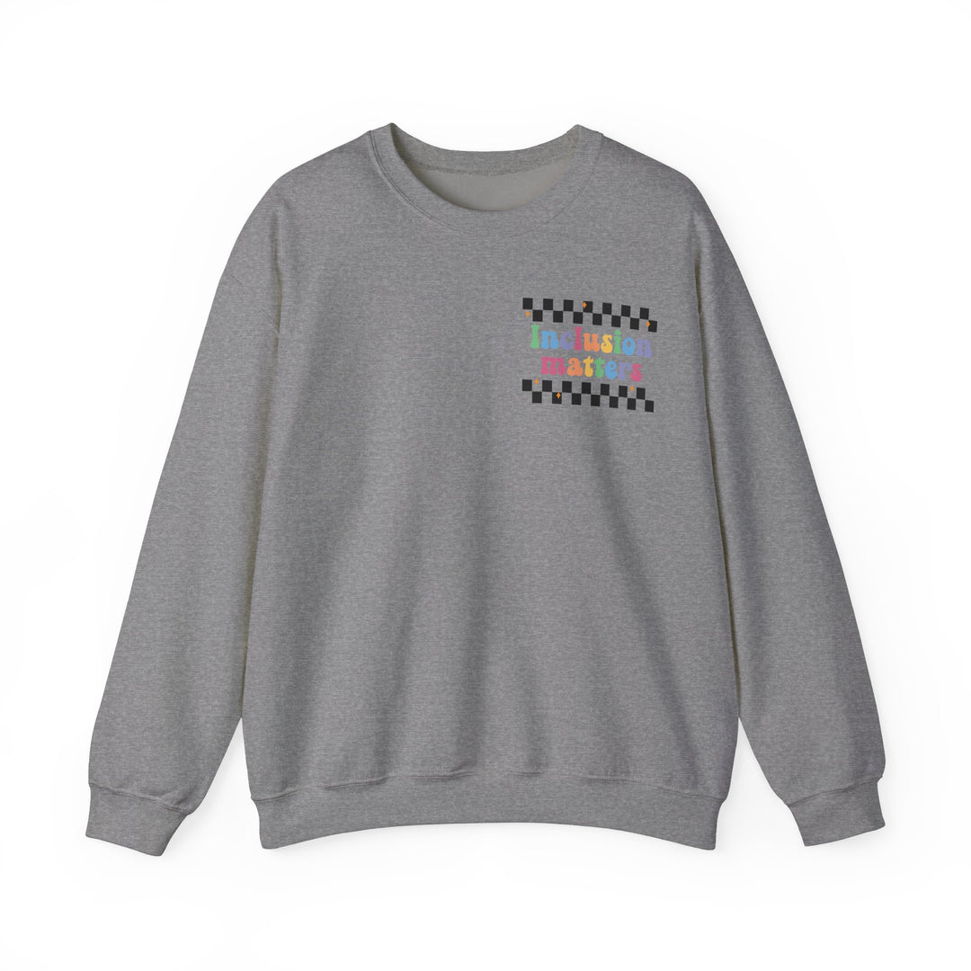 Adult Inclusion Matter Checkerboard Front and Back Sweatshirt