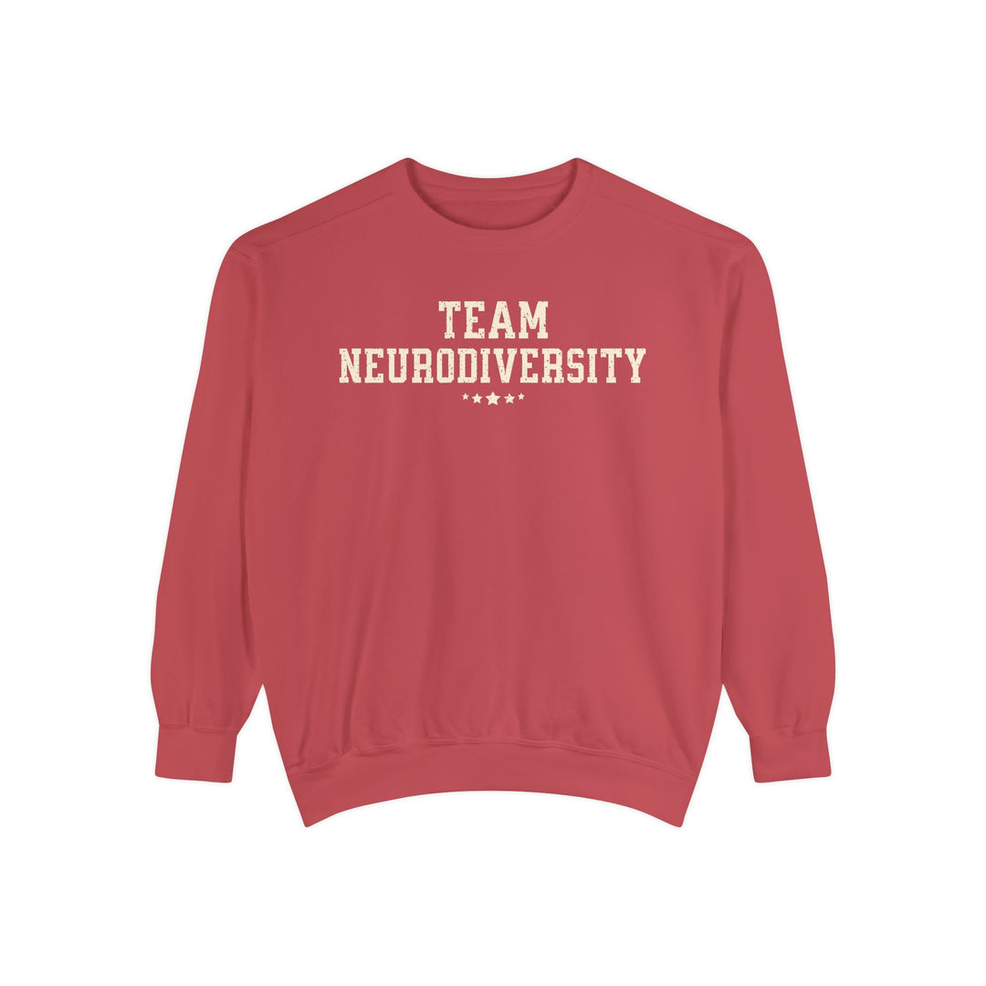 Adult Team Neurodiversity Distressed Comfort Colors Sweatshirt