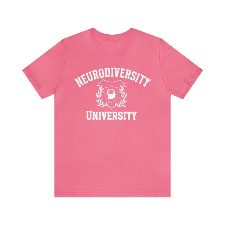 Adult Neurodiversity University Beautiful Mind White Text Tee