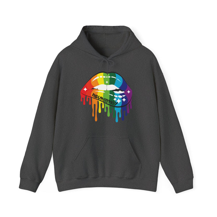 Neurospicy Rainbow Lips Hoodie