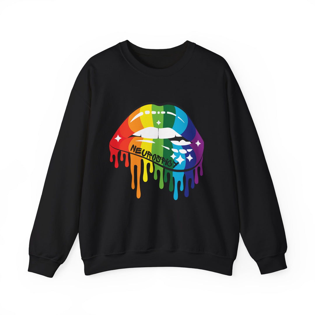 Neurospicy Rainbow Lips Sweatshirt