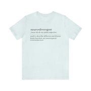 Neurodivergent Definition Black Text Tee