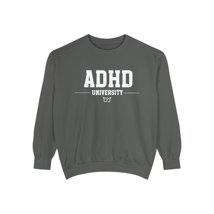 Adult Comfort Colors ADHD University Butterfly Symbol Sweathshirt