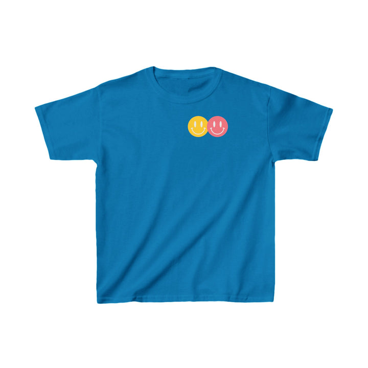 Kids Peace Love Equality Hope Inclusion Smileys Front and Back Tee