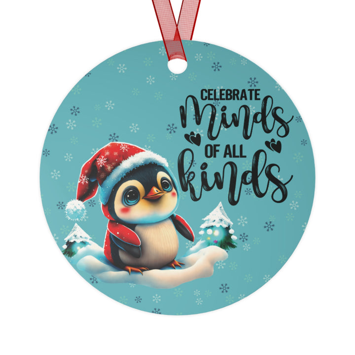 Cutie Penguin Minds of All Kinds Metal Ornament