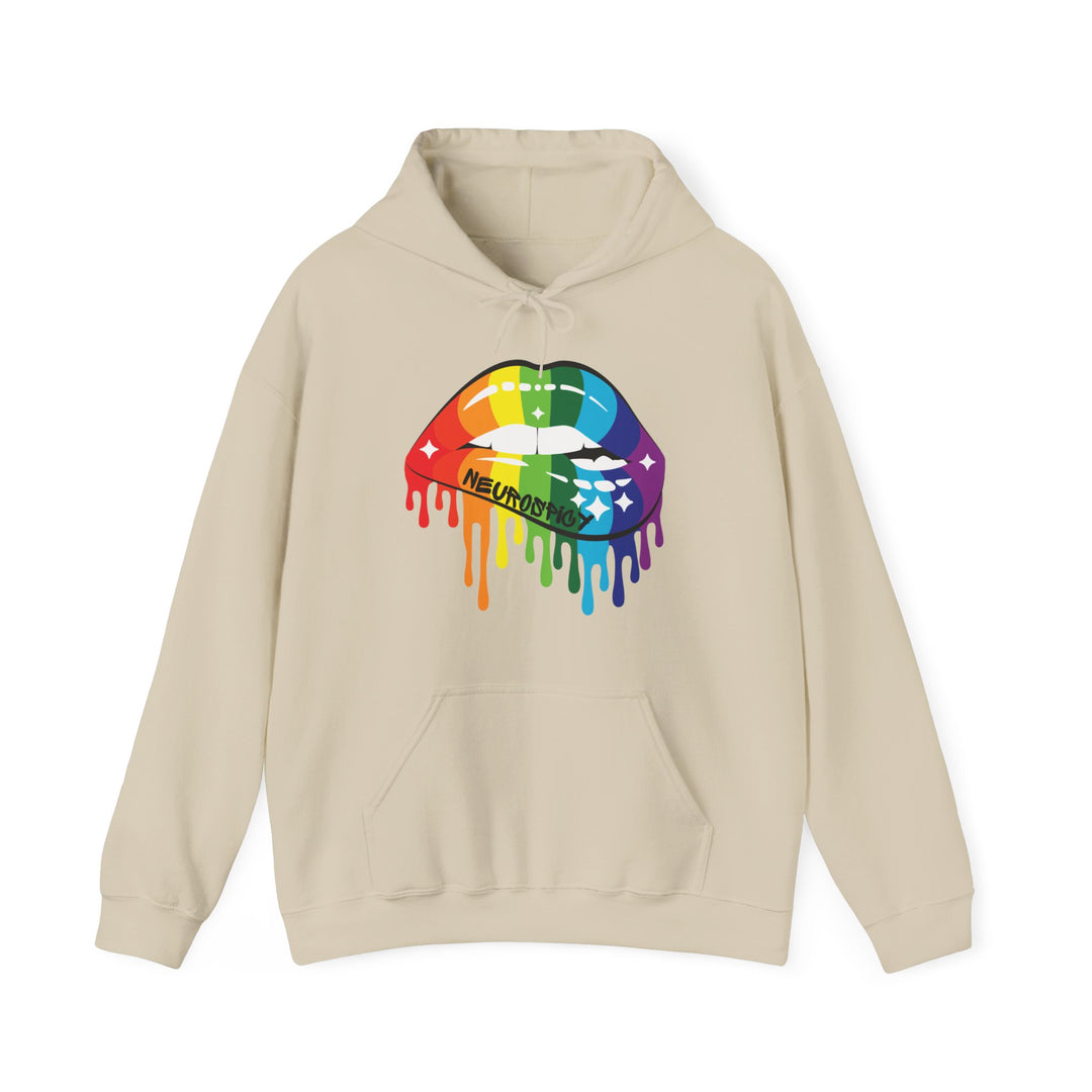 Neurospicy Rainbow Lips Hoodie