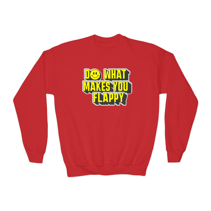 Kids Do What Makes You Flappy Yellow Letters Sweatshirt