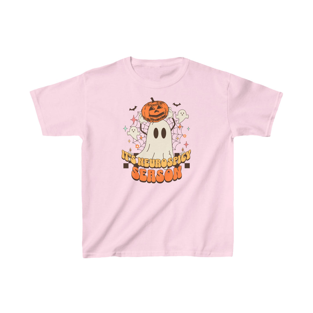 Kids Its Neurospicy Season Ghost and Pumpkin Tee