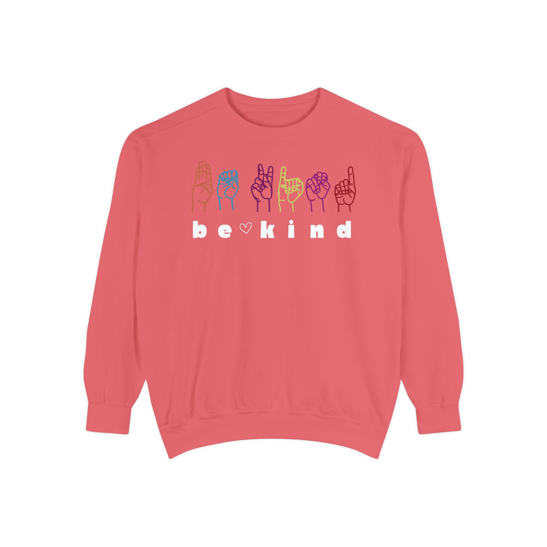 Adult Be Kind ASL Comfort Colors Sweatshirt