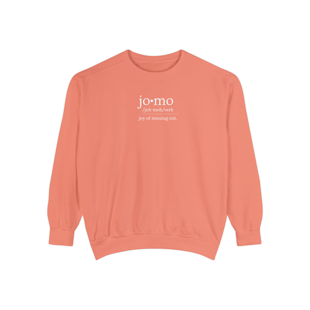 Comfort Colors JOMO Sweatshirt White Text