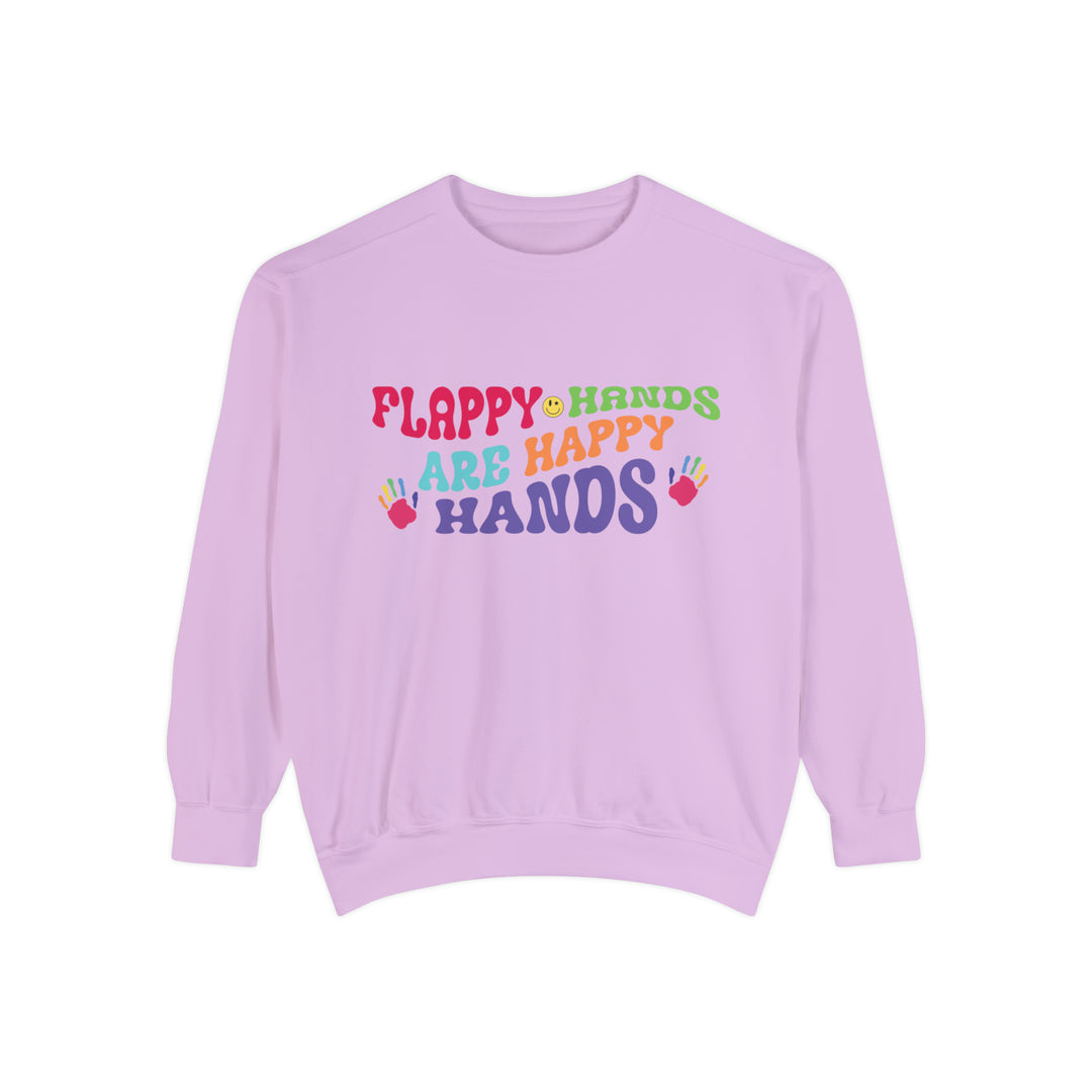 Comfort Colors Flappy Hands are Happy Hands Sweatshirt