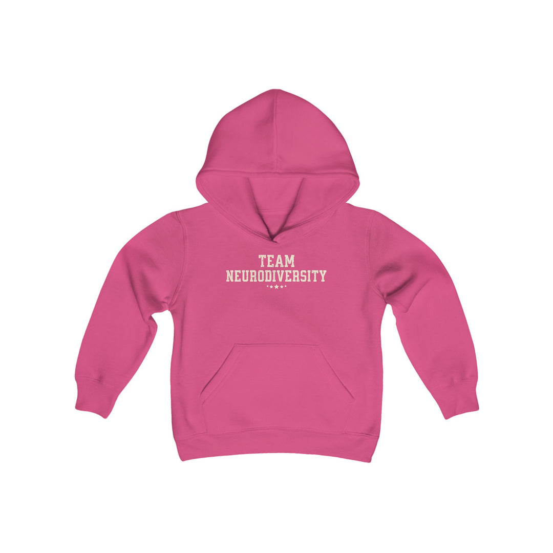 Kids Team Neurodiversity Distressed Hoodie Sweatshirt