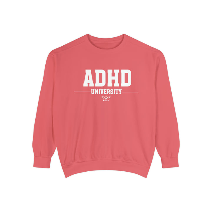 Adult Comfort Colors ADHD University Butterfly Symbol Sweathshirt