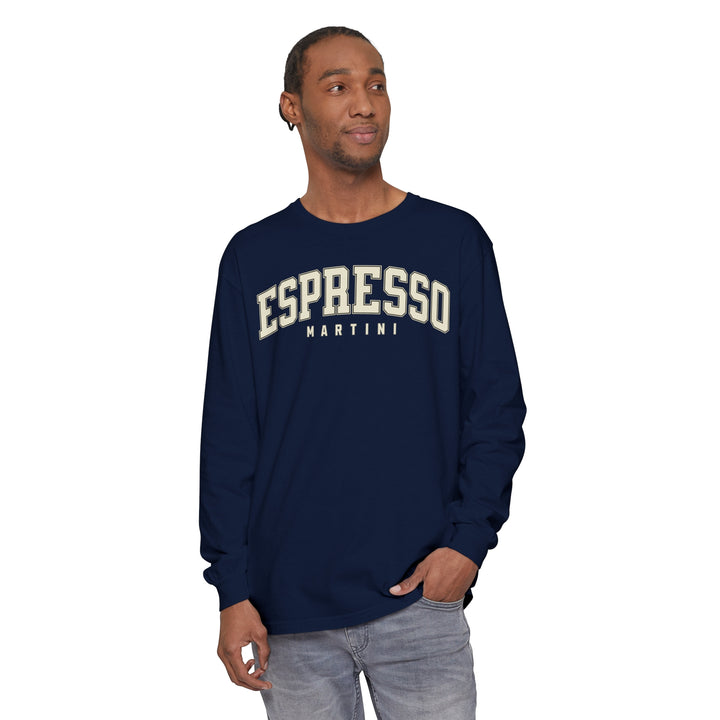 Espresso Martini Garment-dyed Long Sleeve T-Shirt