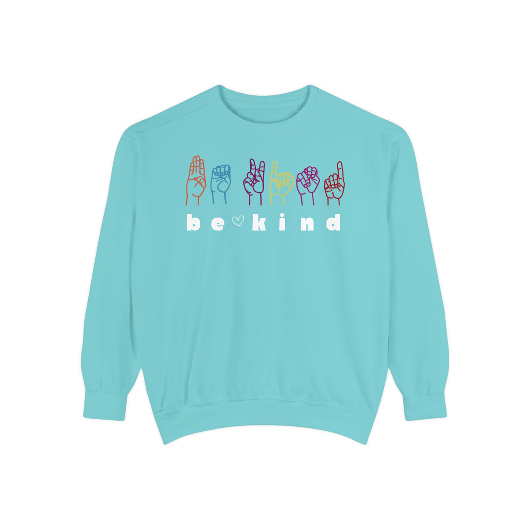 Adult Be Kind ASL Comfort Colors Sweatshirt