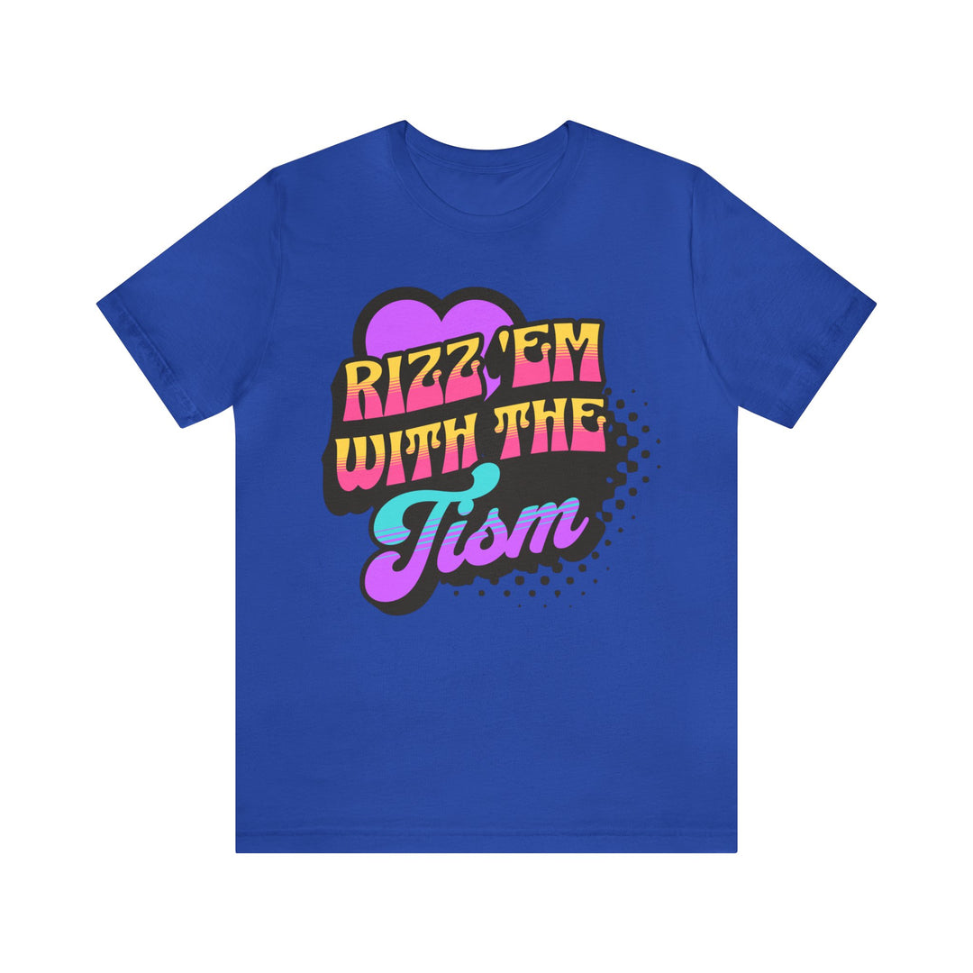 Adult Rizz 'Em With The Tism Purple Heart Tee