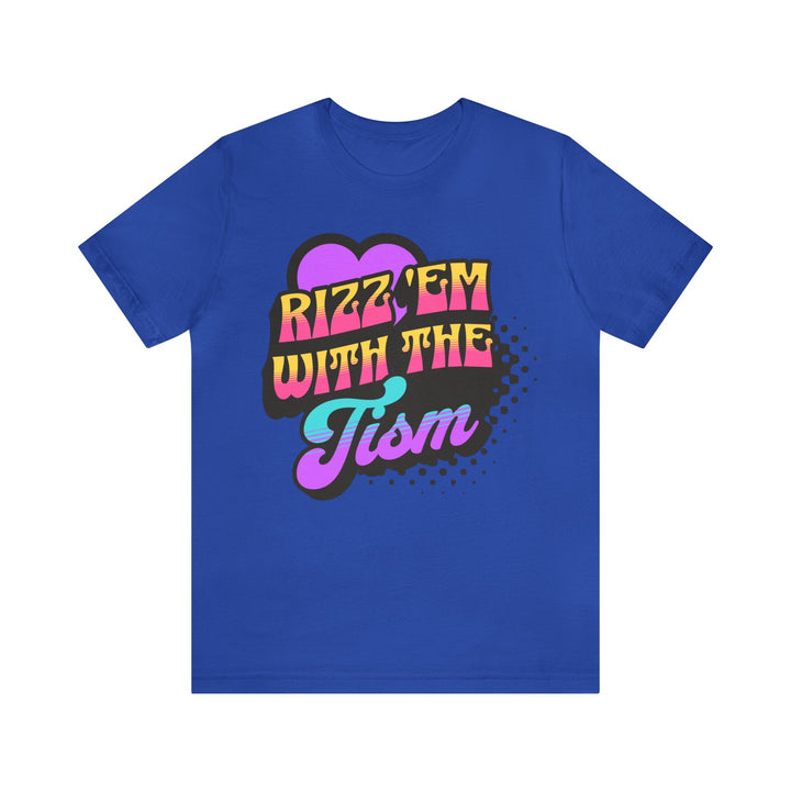 Adult Rizz 'Em With The Tism Purple Heart Tee