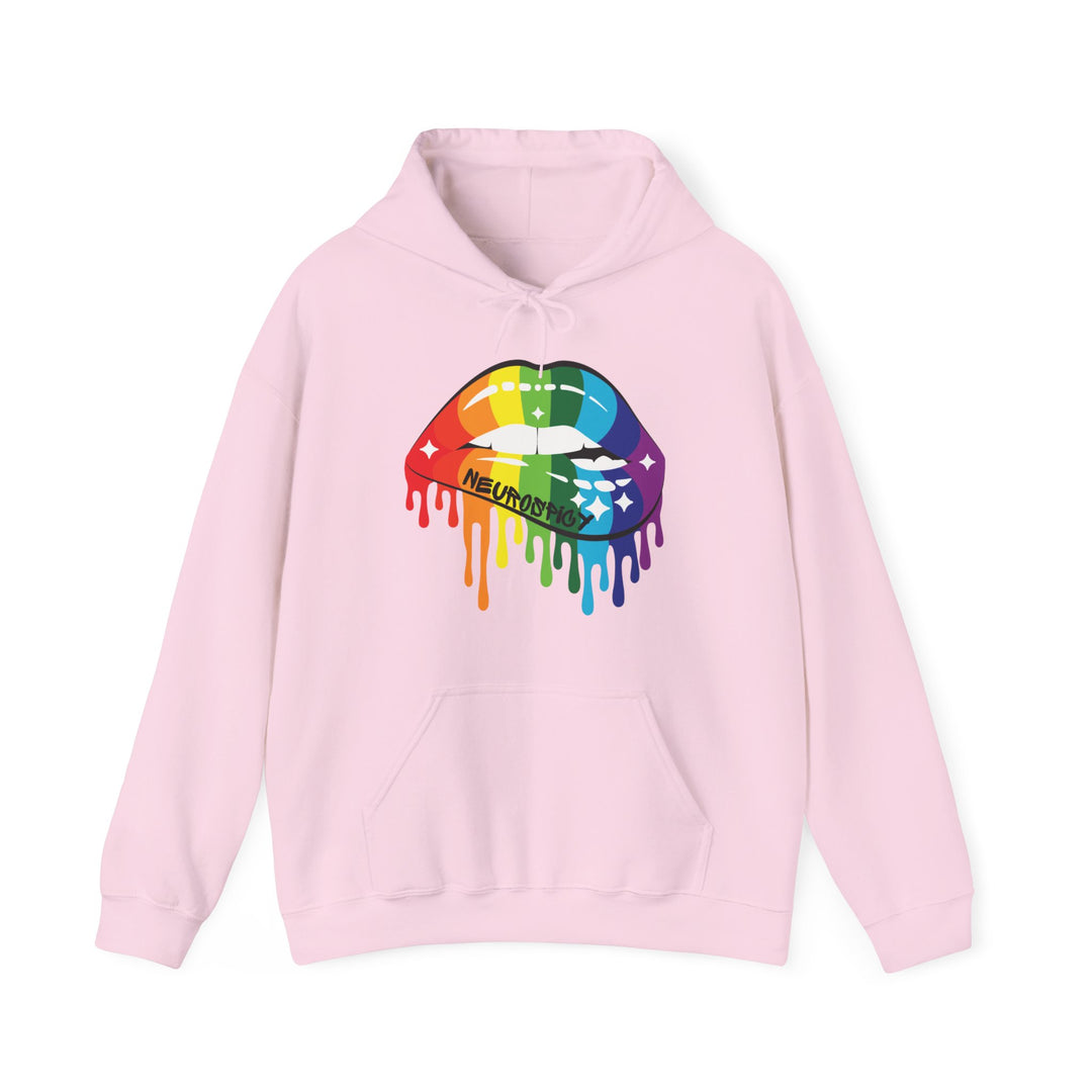 Neurospicy Rainbow Lips Hoodie