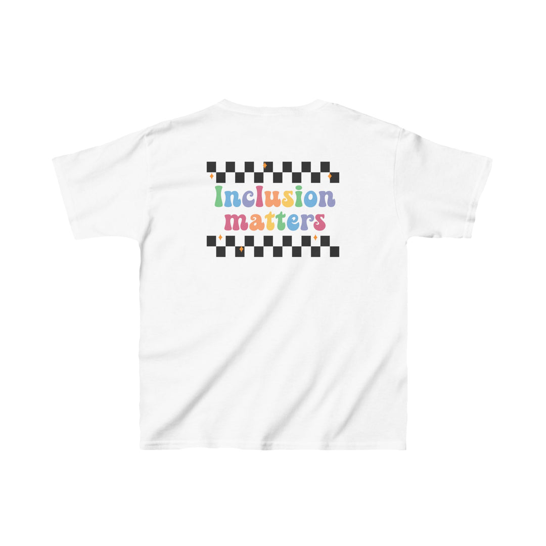 Kids Inclusion Matter Checkerboard Front and Back Tee