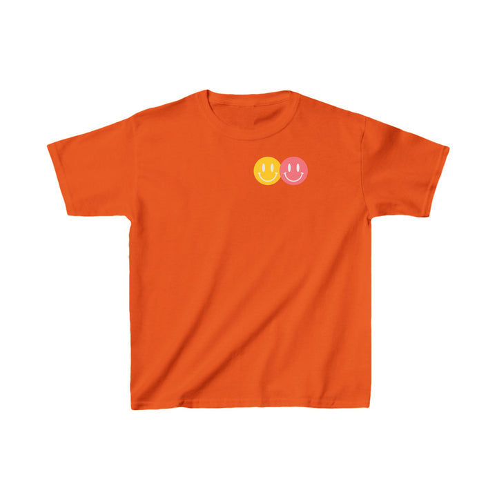 Kids Peace Love Equality Hope Inclusion Smileys Front and Back Tee