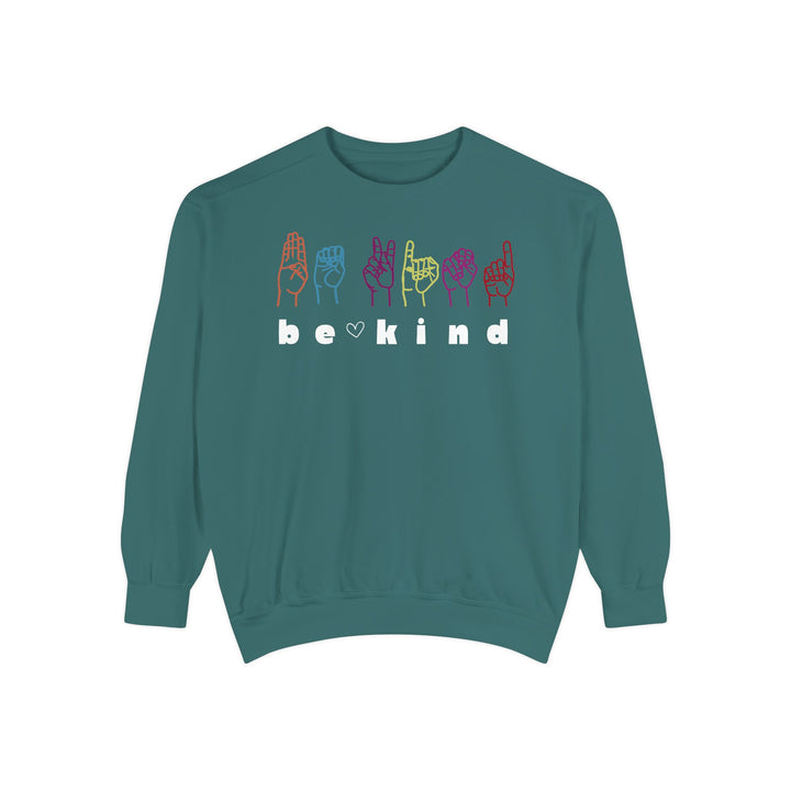 Adult Be Kind ASL Comfort Colors Sweatshirt